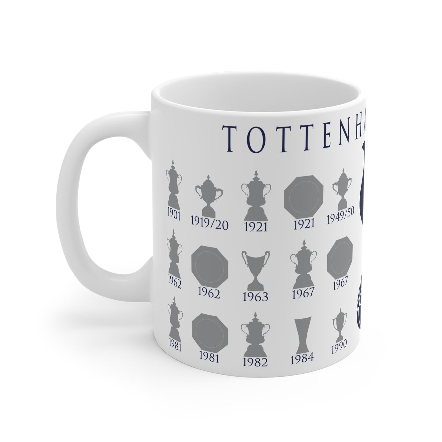 Tottenham Hotspur Trophies Collection & Cockerel Mug - White