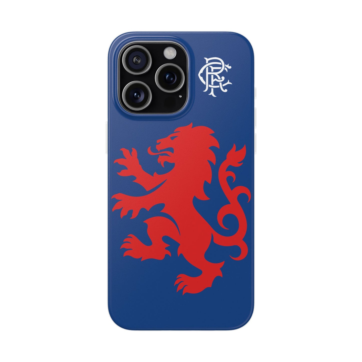 Rangers Lion & Monogram Blue iPhone Flexi Case - iPhone 16, 15, 14, Plus/Pro/Pro Max