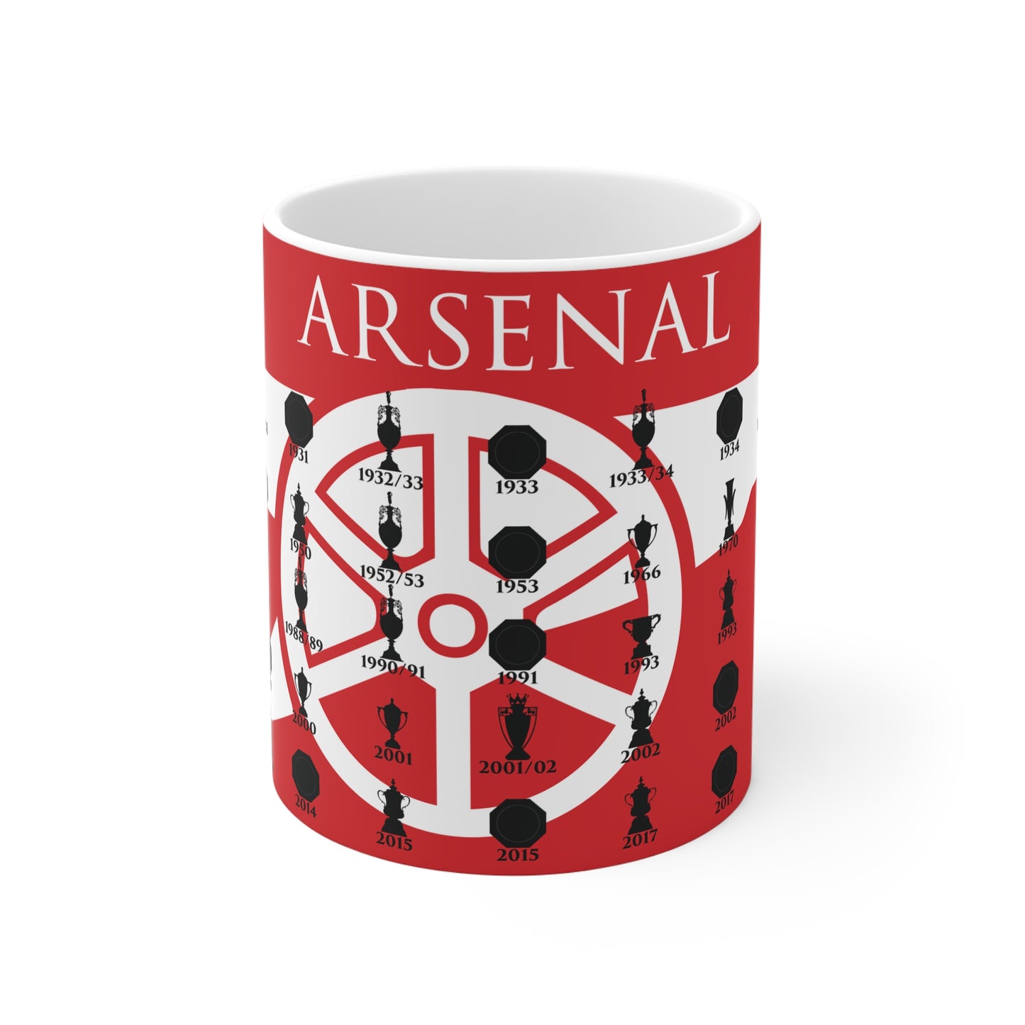 Arsenal Trophies Collection & Cannon Mug - Red