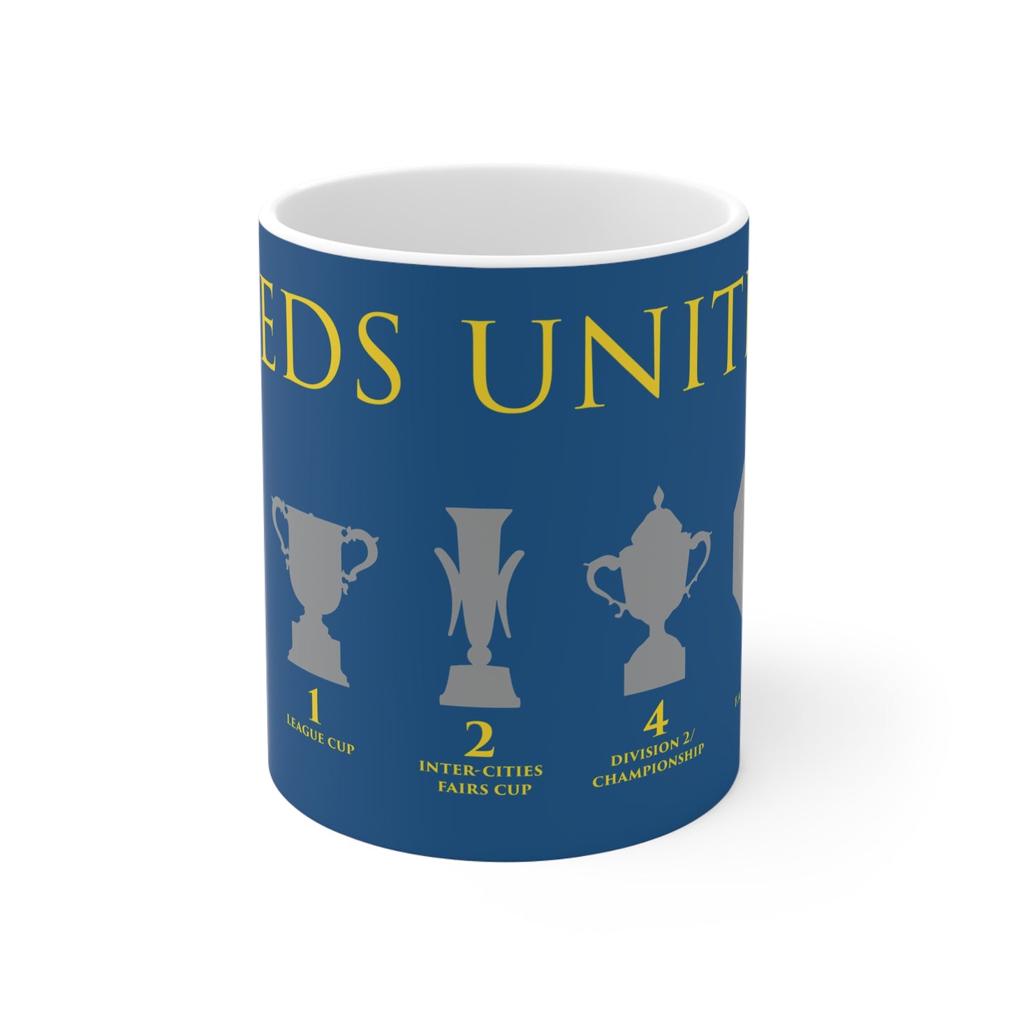 Leeds United Trophies Mug - Blue