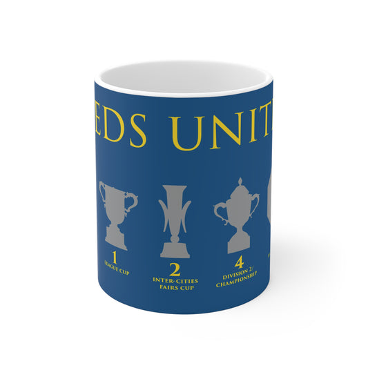 Leeds United Trophies Mug - Blue