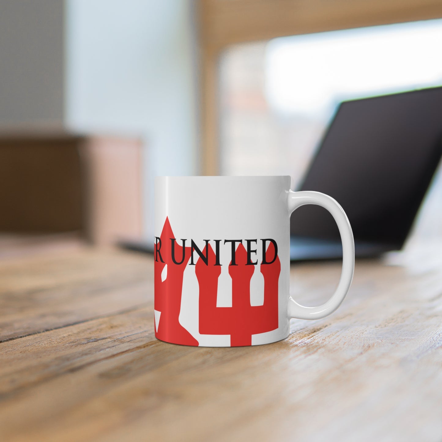 Manchester United Devil Mug - White