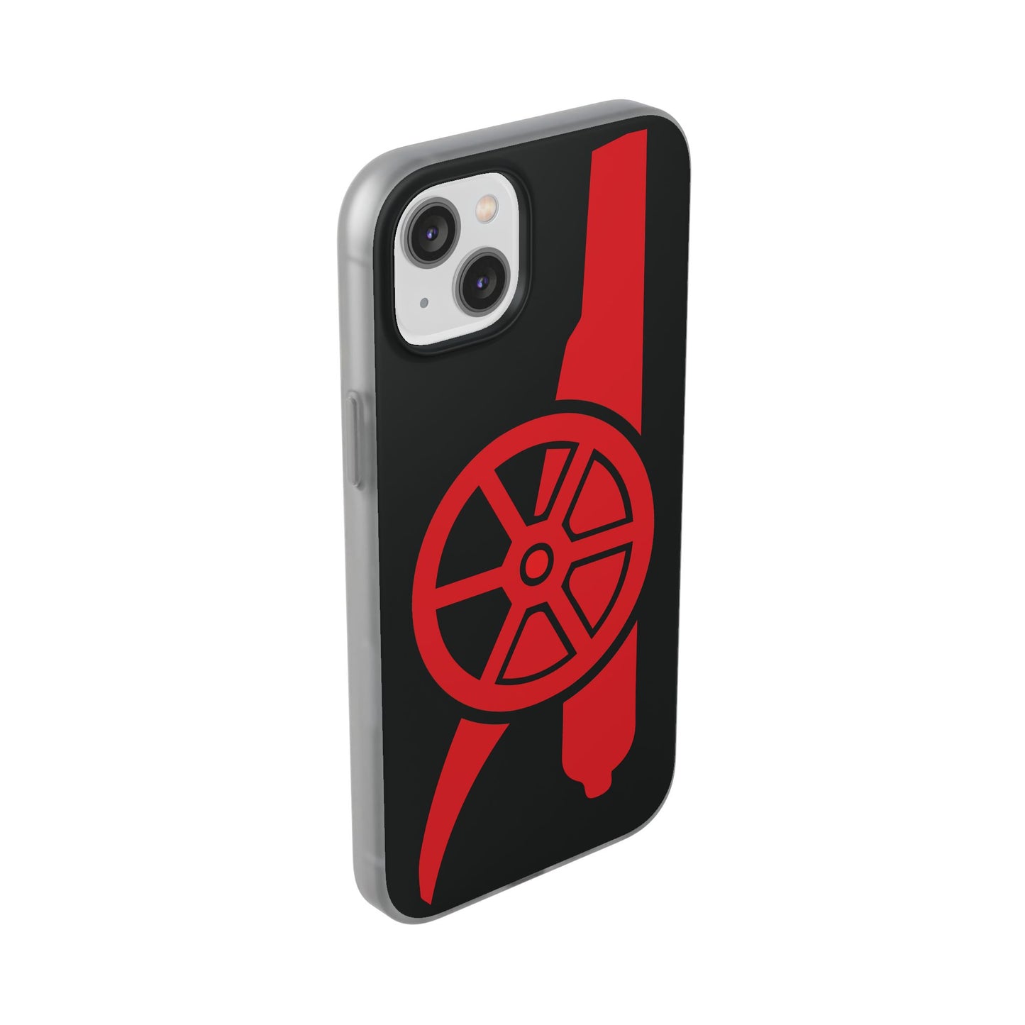 Arsenal Cannon Black iPhone Flexi Case - iPhone 16, 15, 14, Plus/Pro/Pro Max