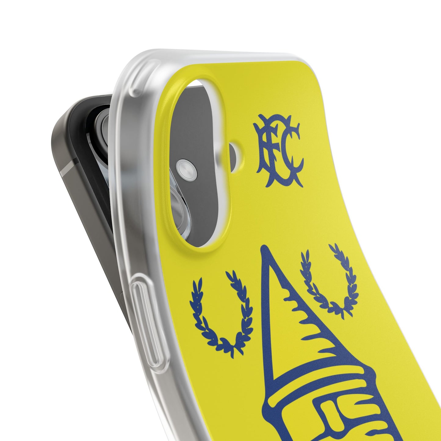 Everton Tower & Monogram Yellow iPhone Flexi Case - iPhone 16, 15, 14, Plus/Pro/Pro Max