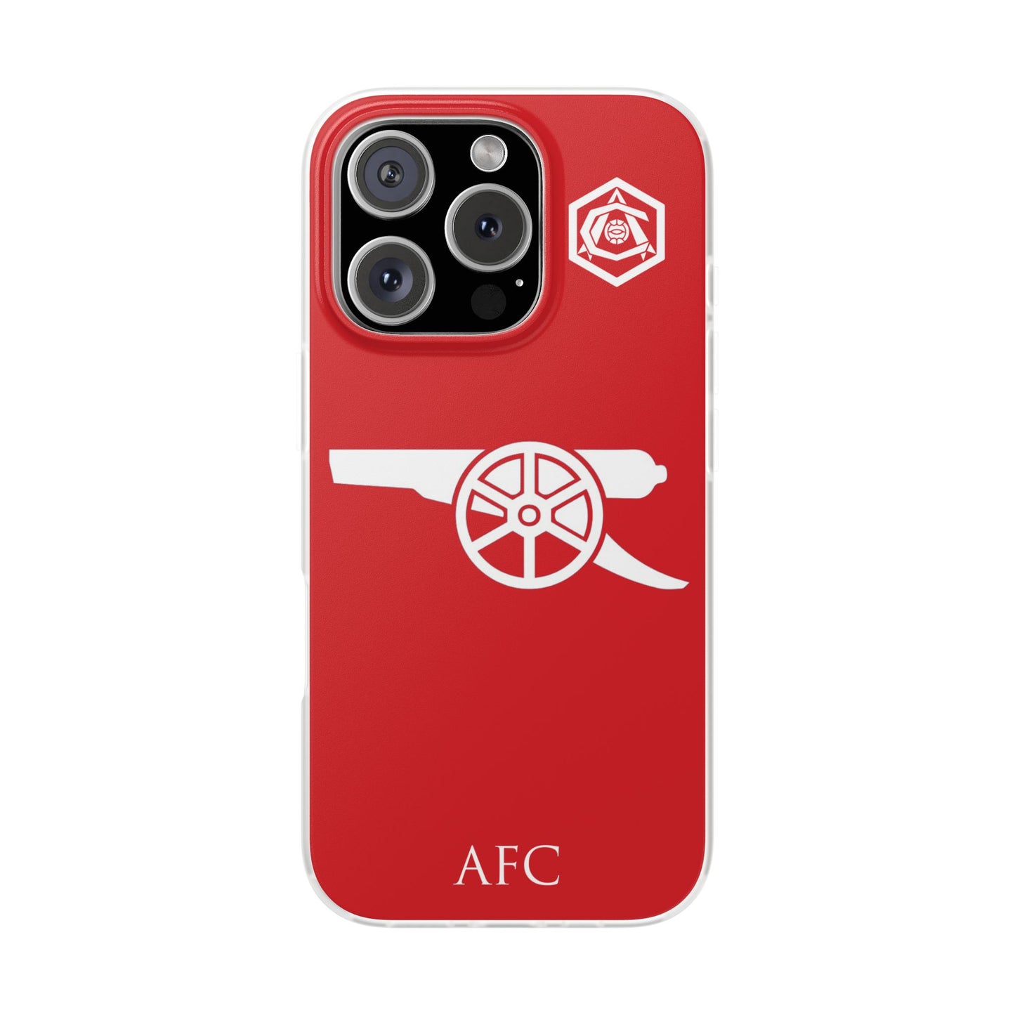 Arsenal Cannon & Monogram Red iPhone Flexi Case - iPhone 16, 15, 14, Plus/Pro/Pro Max