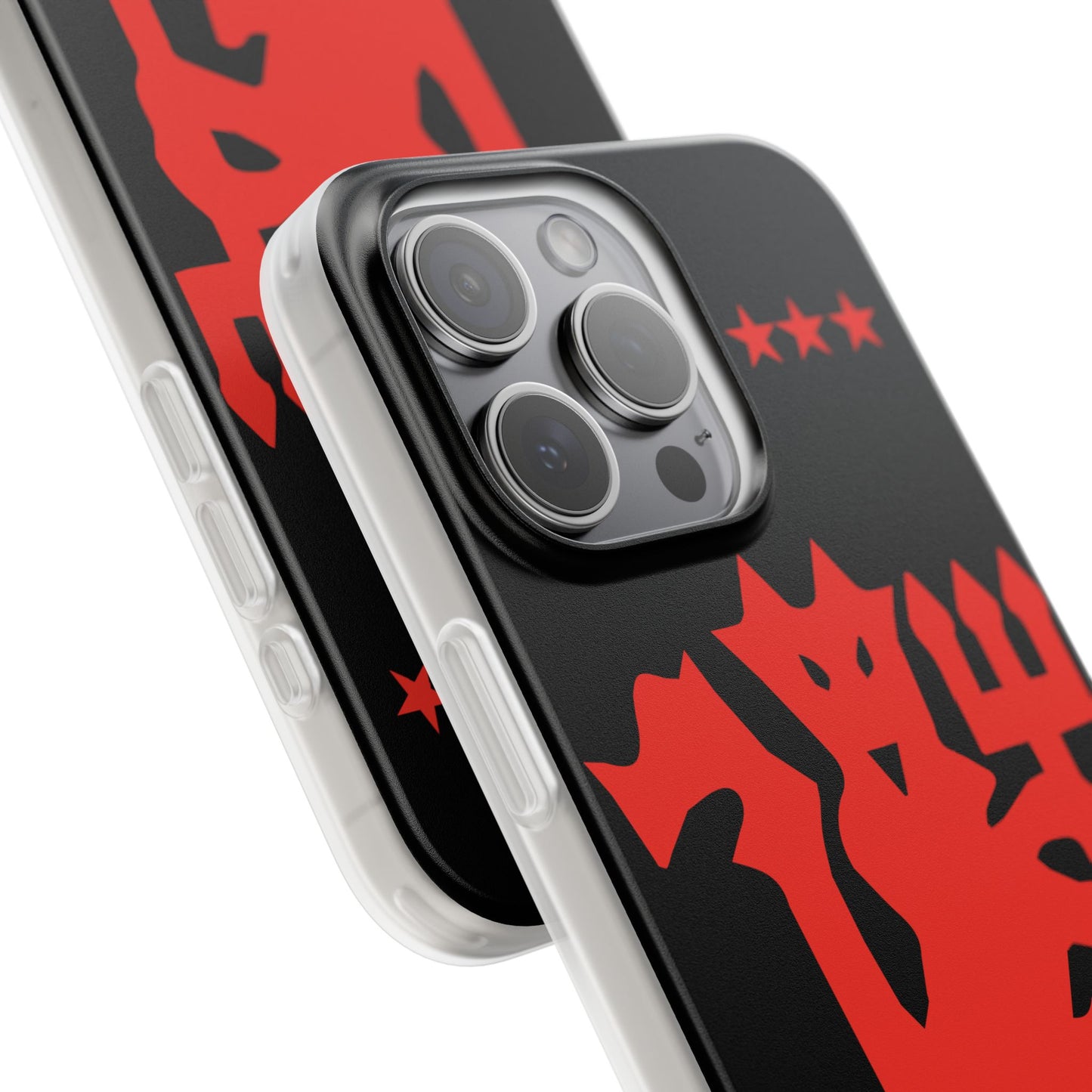 Manchester United iPhone Flexi Case - iPhone 16, 15, 14, Plus/Pro/Pro Max - Black