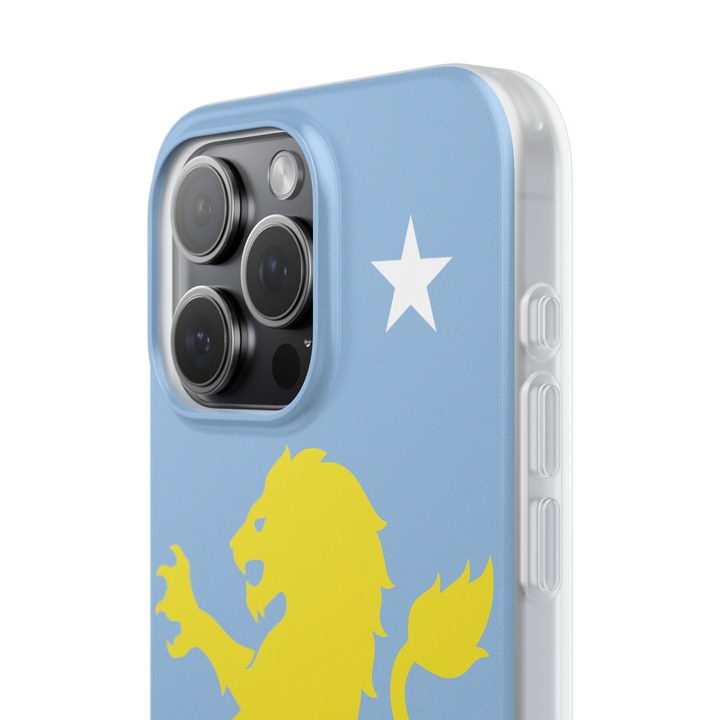 Aston Villa iPhone Flexi Case - iPhone 16, 15, 14, Plus/Pro/Pro Max - Blue, Yellow Lion