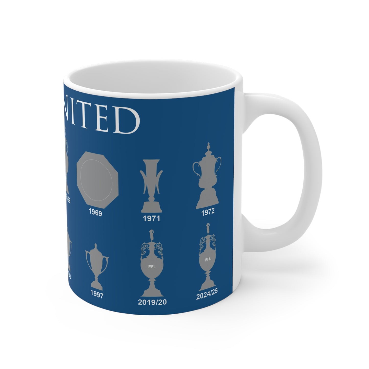 Leeds United Trophies Collection Mug - Blue