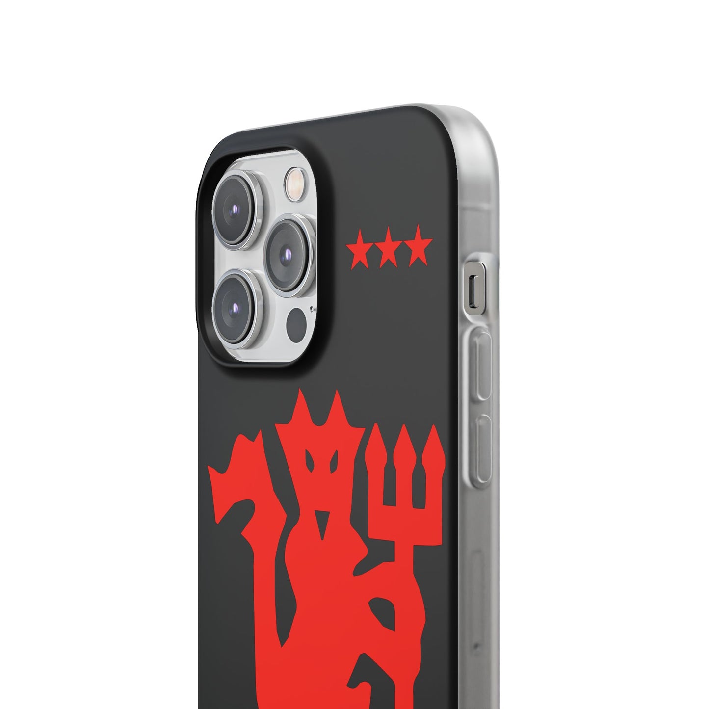 Manchester United iPhone Flexi Case - iPhone 16, 15, 14, Plus/Pro/Pro Max - Black