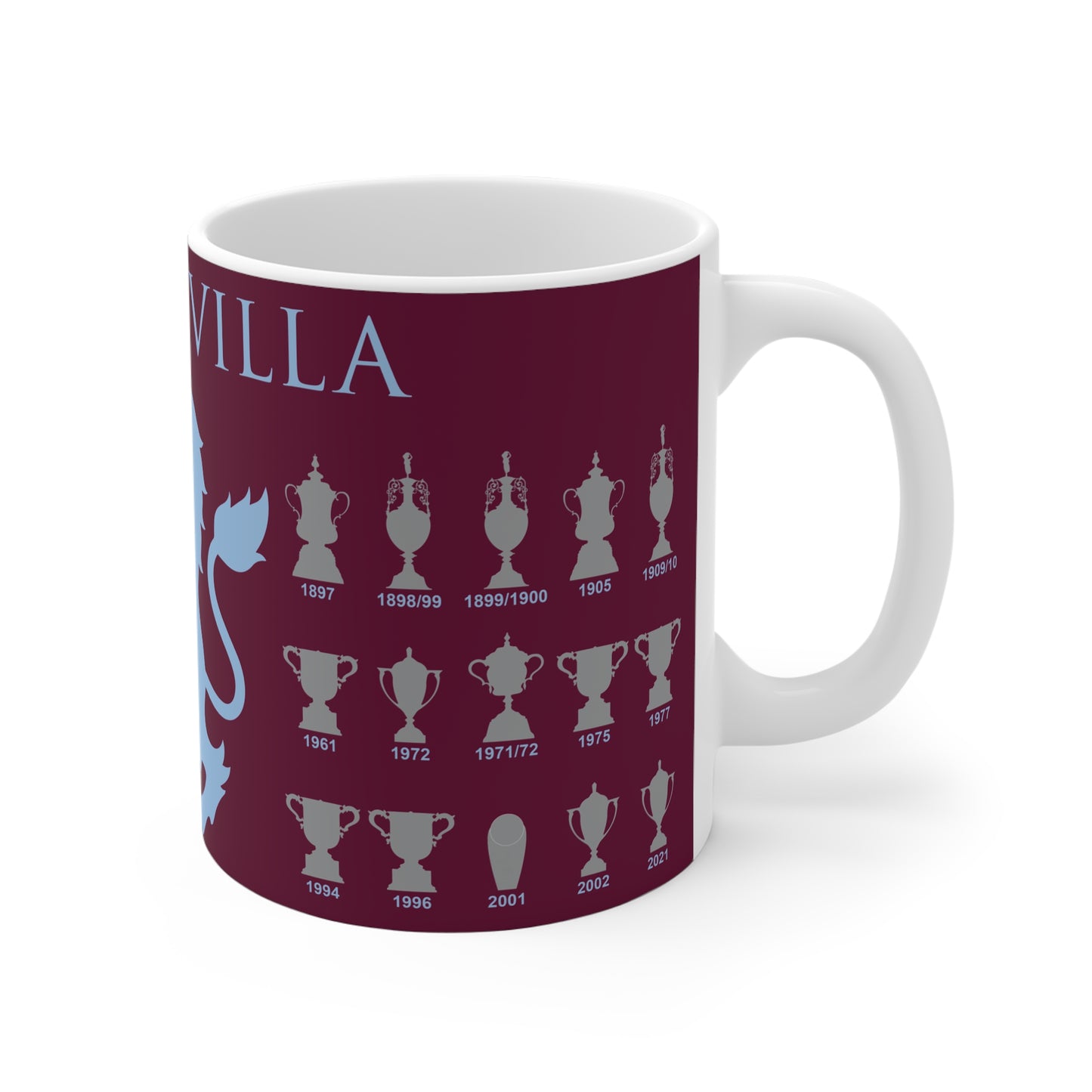 Aston Villa Trophies Collection & Lion Mug - Claret