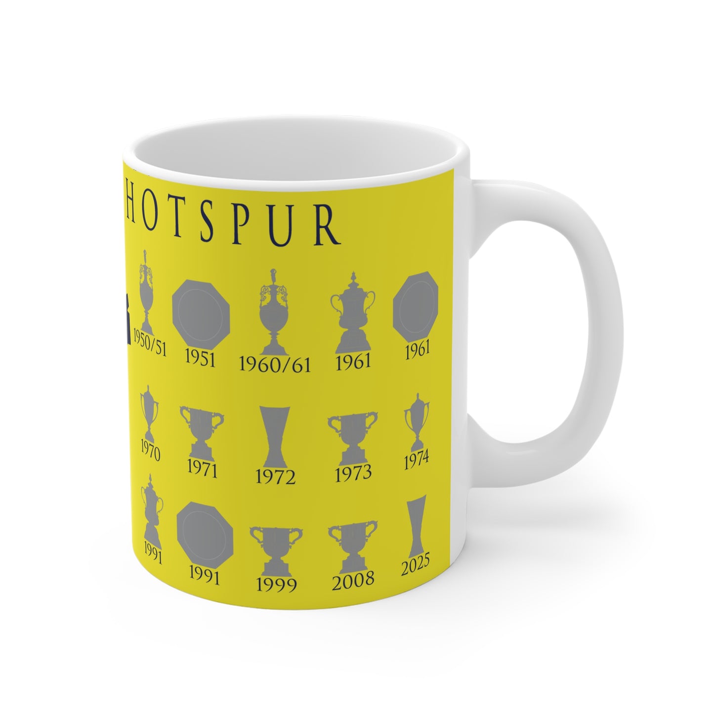 Tottenham Hotspur Trophies Collection & Cockerel Mug - Yellow