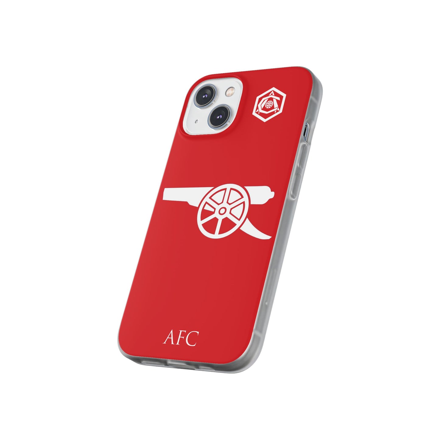 Arsenal Cannon & Monogram Red iPhone Flexi Case - iPhone 16, 15, 14, Plus/Pro/Pro Max