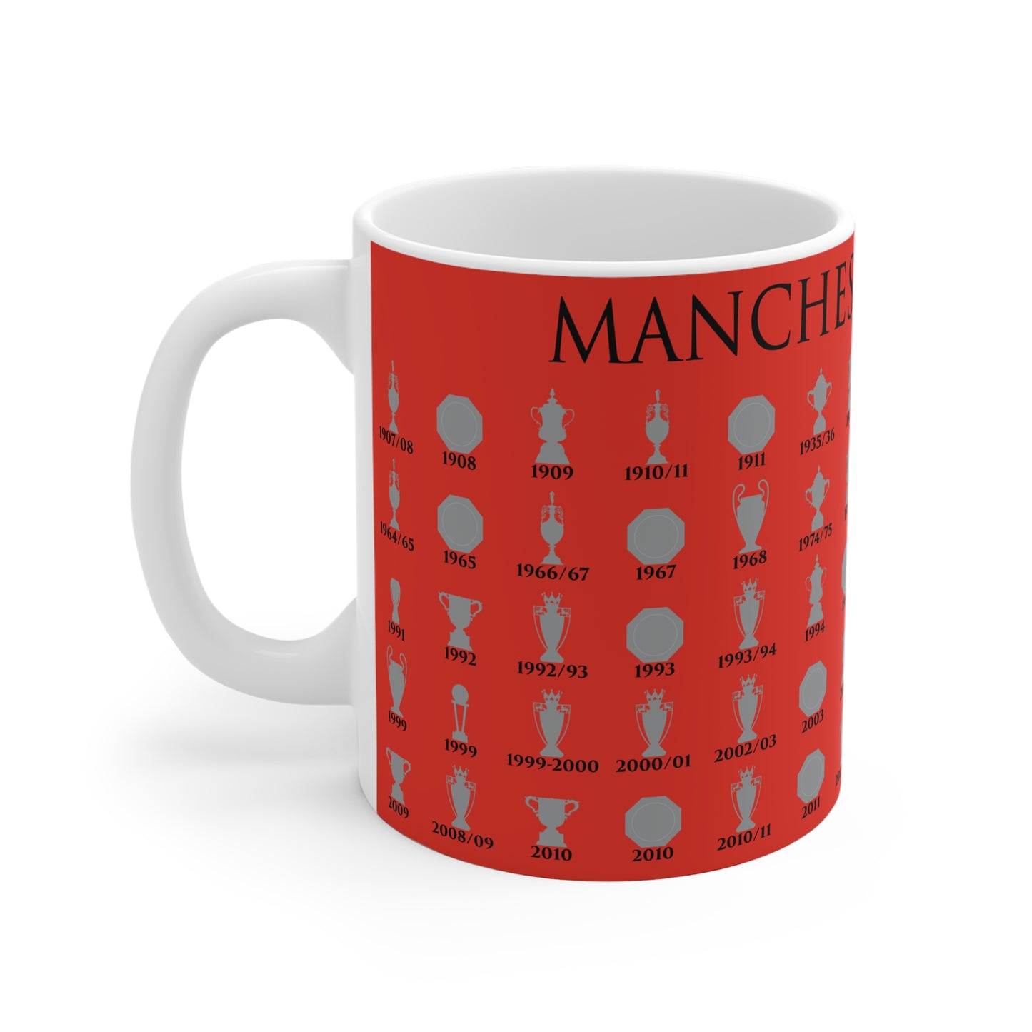 Manchester United Trophies Collection Mug - Red