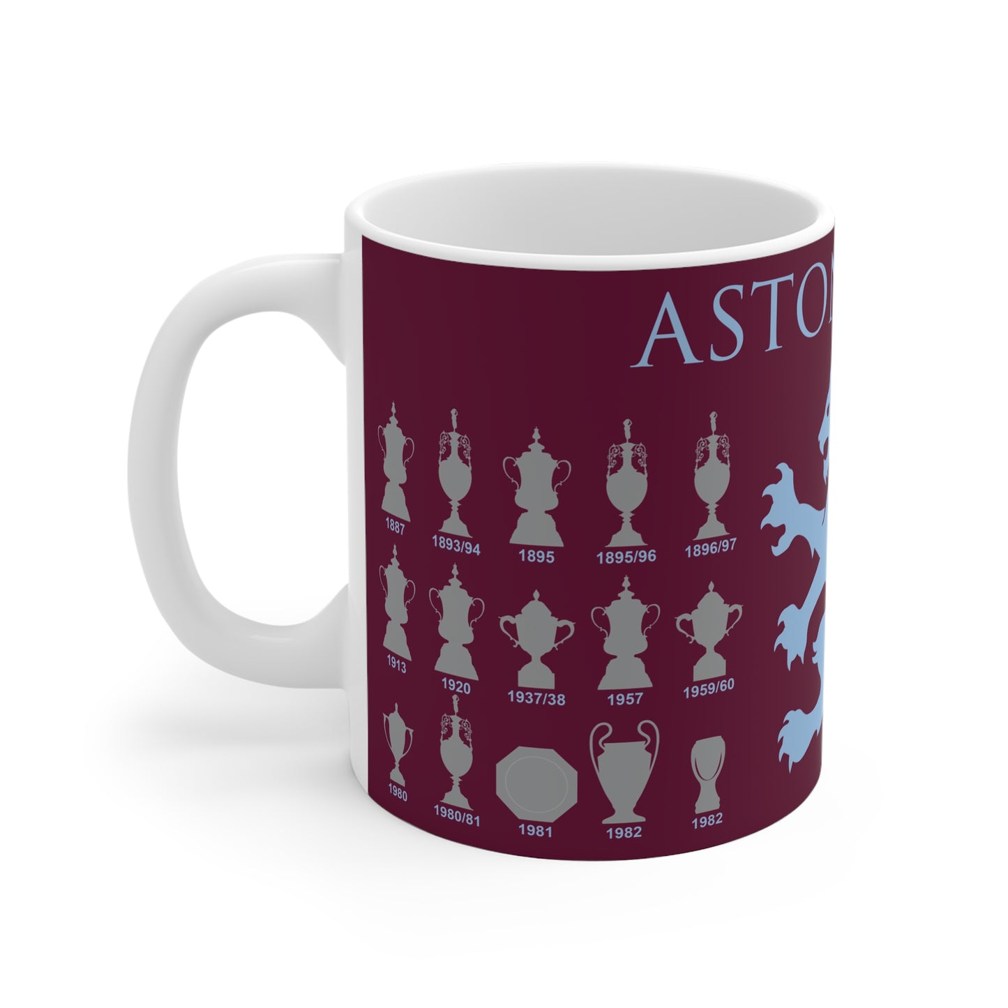 Aston Villa Trophies Collection & Lion Mug - Claret