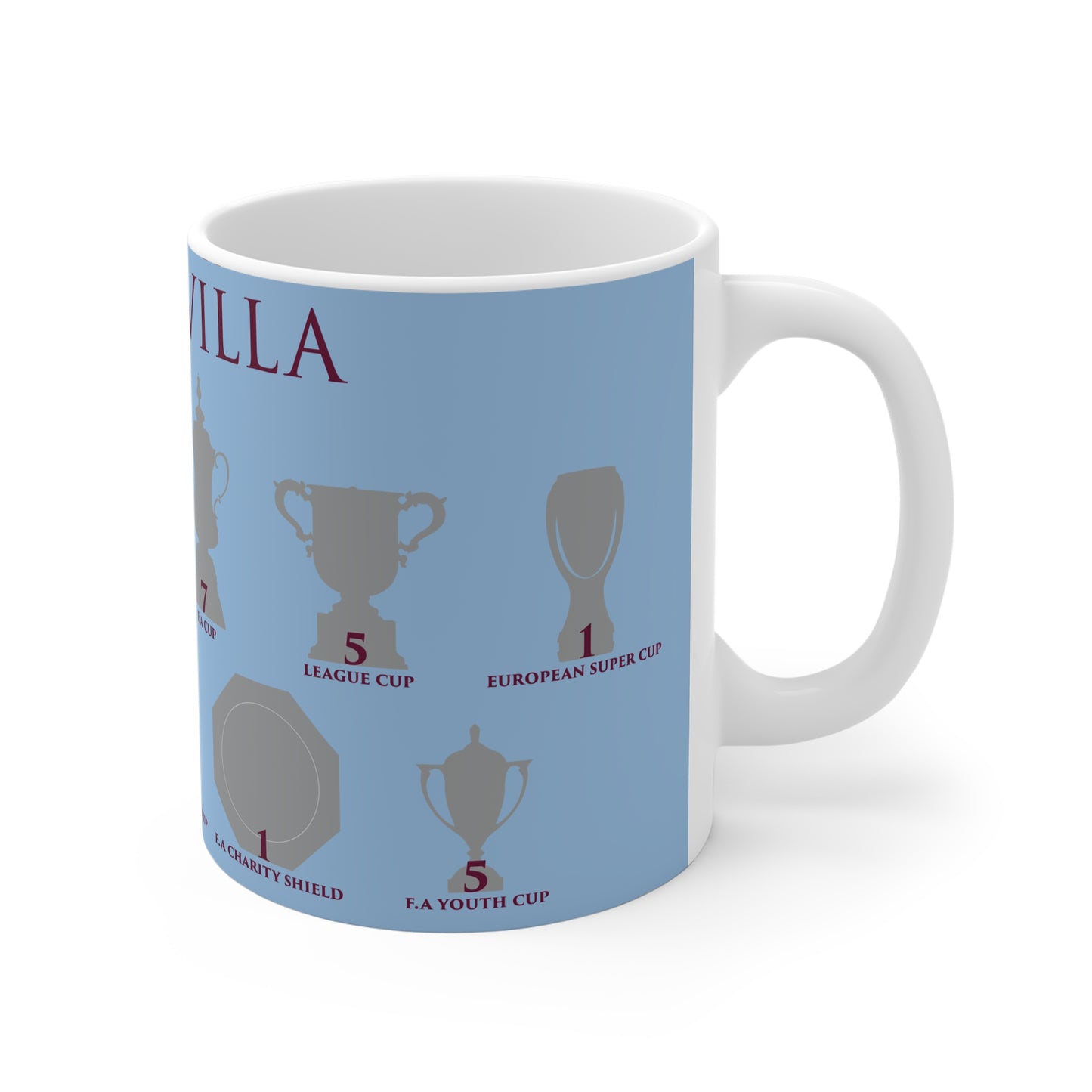 Aston Villa Trophies Mug UPDATED - Blue