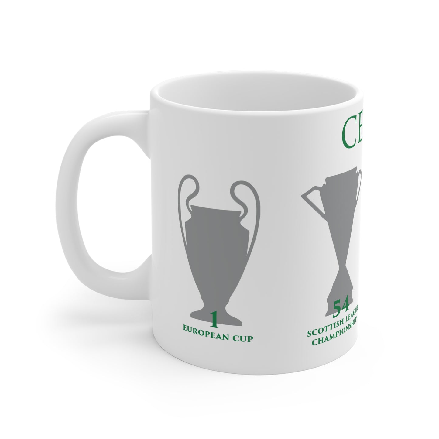 Celtic Trophies Mug - White