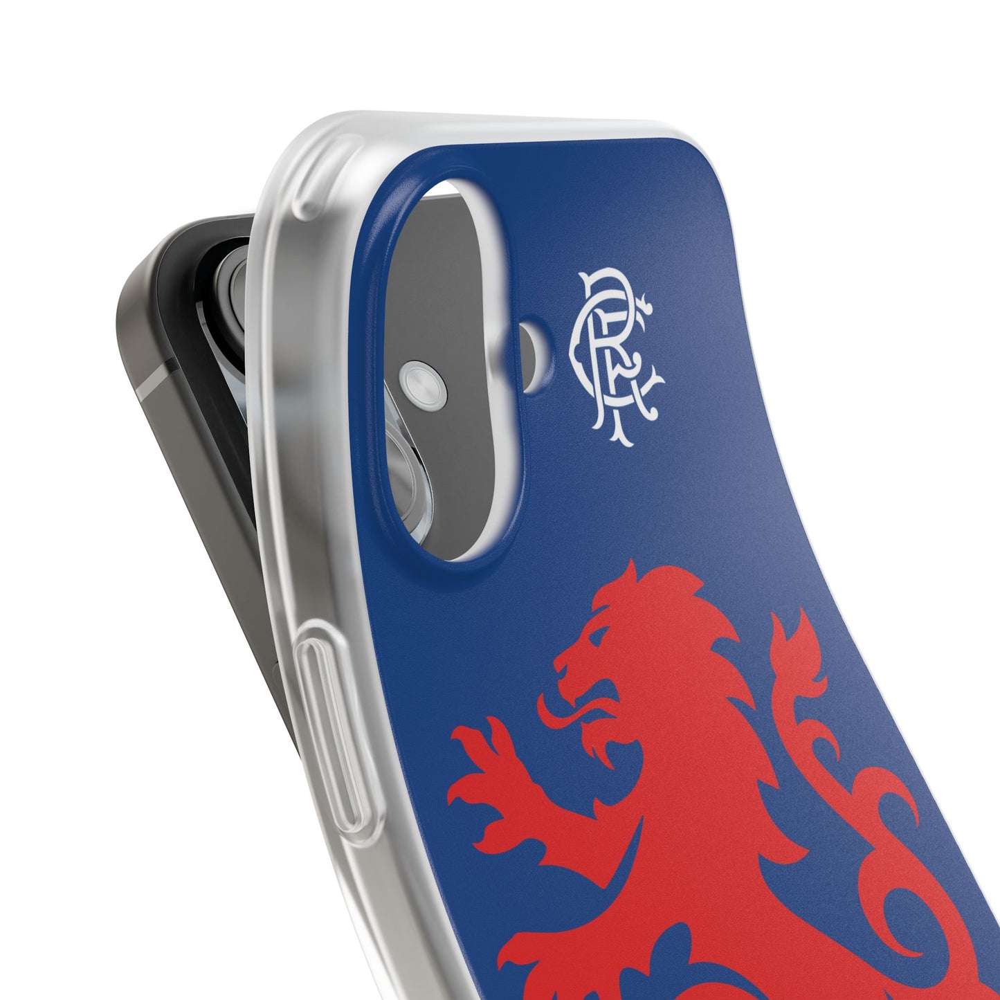 Rangers Lion & Monogram Blue iPhone Flexi Case - iPhone 16, 15, 14, Plus/Pro/Pro Max