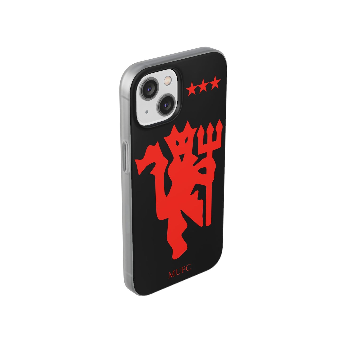 Manchester United iPhone Flexi Case - iPhone 16, 15, 14, Plus/Pro/Pro Max - Black