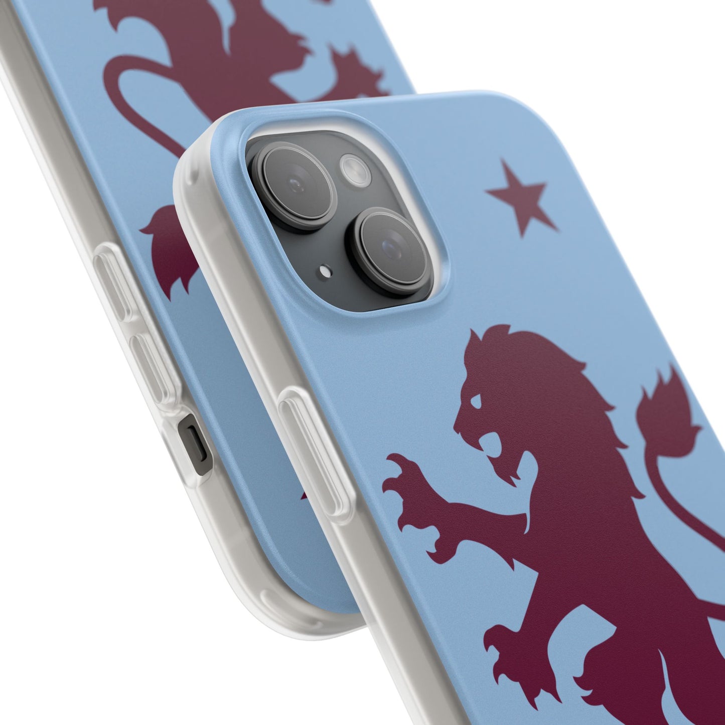 Aston Villa iPhone Flexi Case - iPhone 16, 15, 14, Plus/Pro/Pro Max - Blue