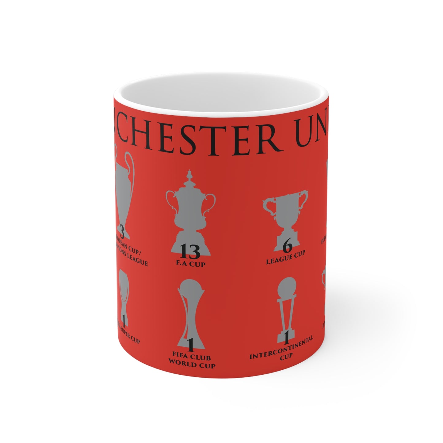 Manchester United Trophies Mug - Red