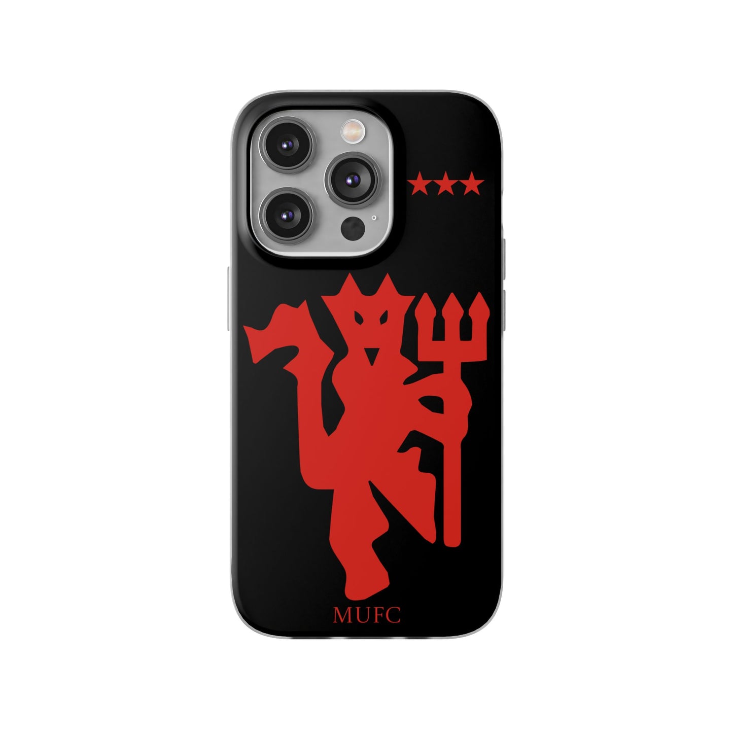 Manchester United iPhone Flexi Case - iPhone 16, 15, 14, Plus/Pro/Pro Max - Black