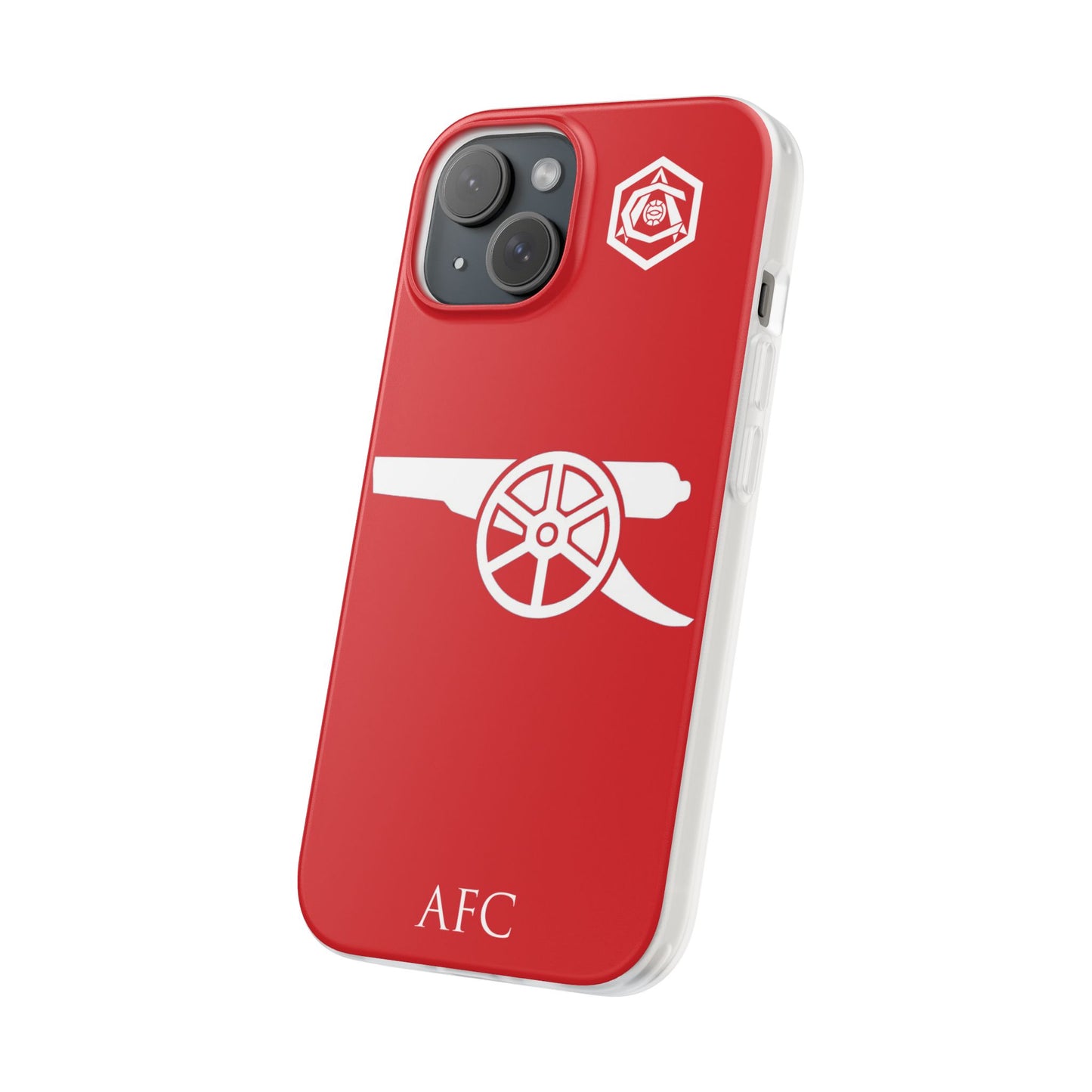 Arsenal Cannon & Monogram Red iPhone Flexi Case - iPhone 16, 15, 14, Plus/Pro/Pro Max