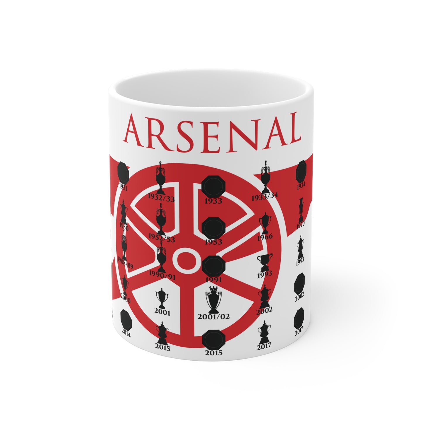 Arsenal Trophies Collection & Cannon Mug - White