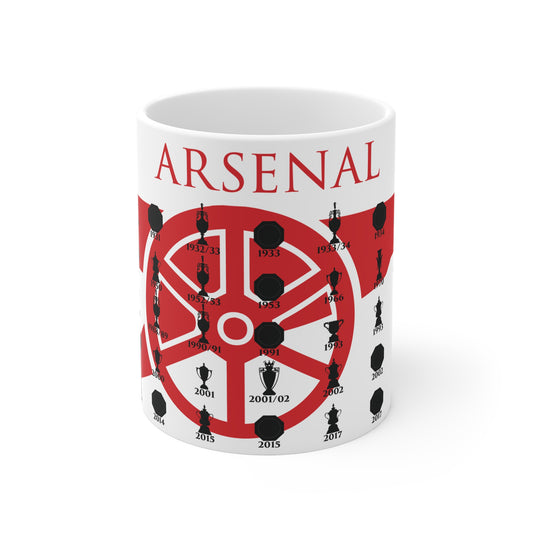 Arsenal Trophies Collection & Cannon Mug - White