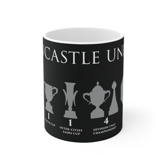 Newcastle United Trophies Mug UPDATED - Black
