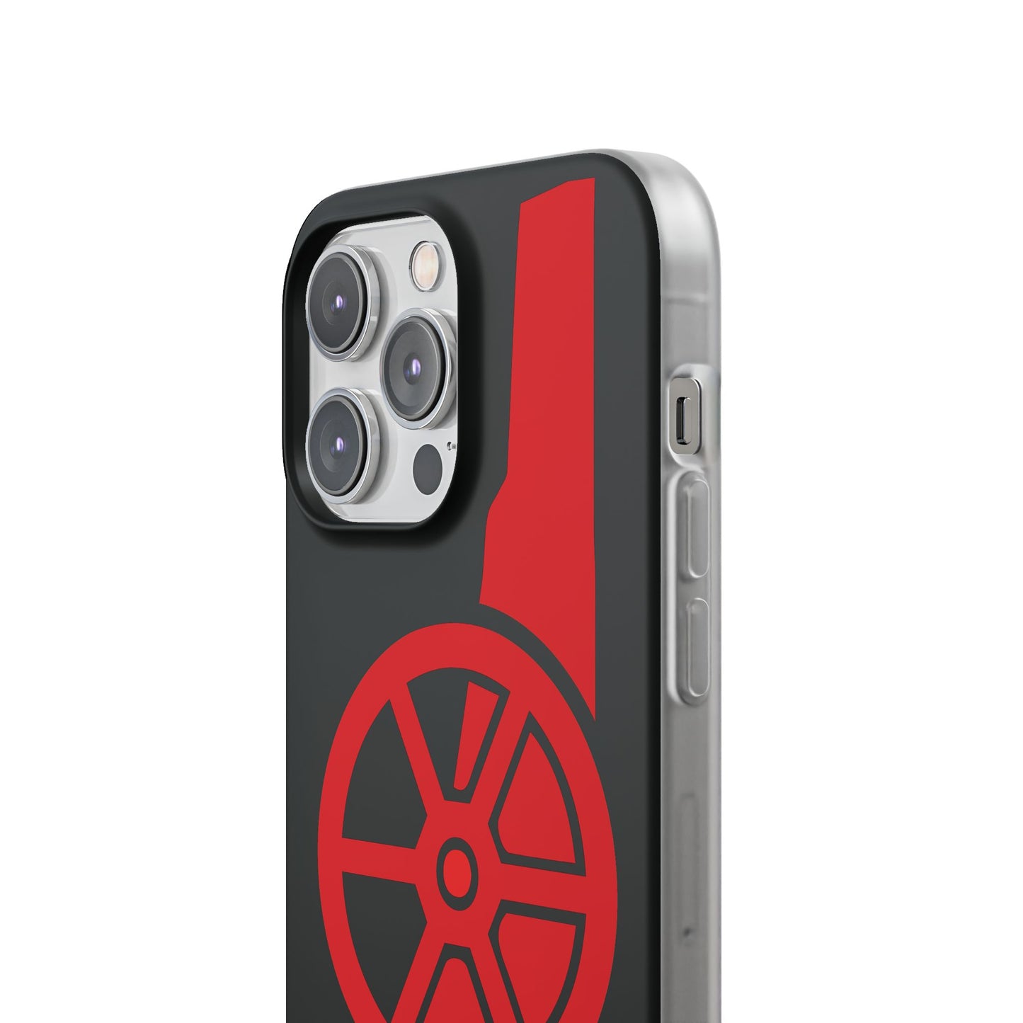 Arsenal Cannon Black iPhone Flexi Case - iPhone 16, 15, 14, Plus/Pro/Pro Max