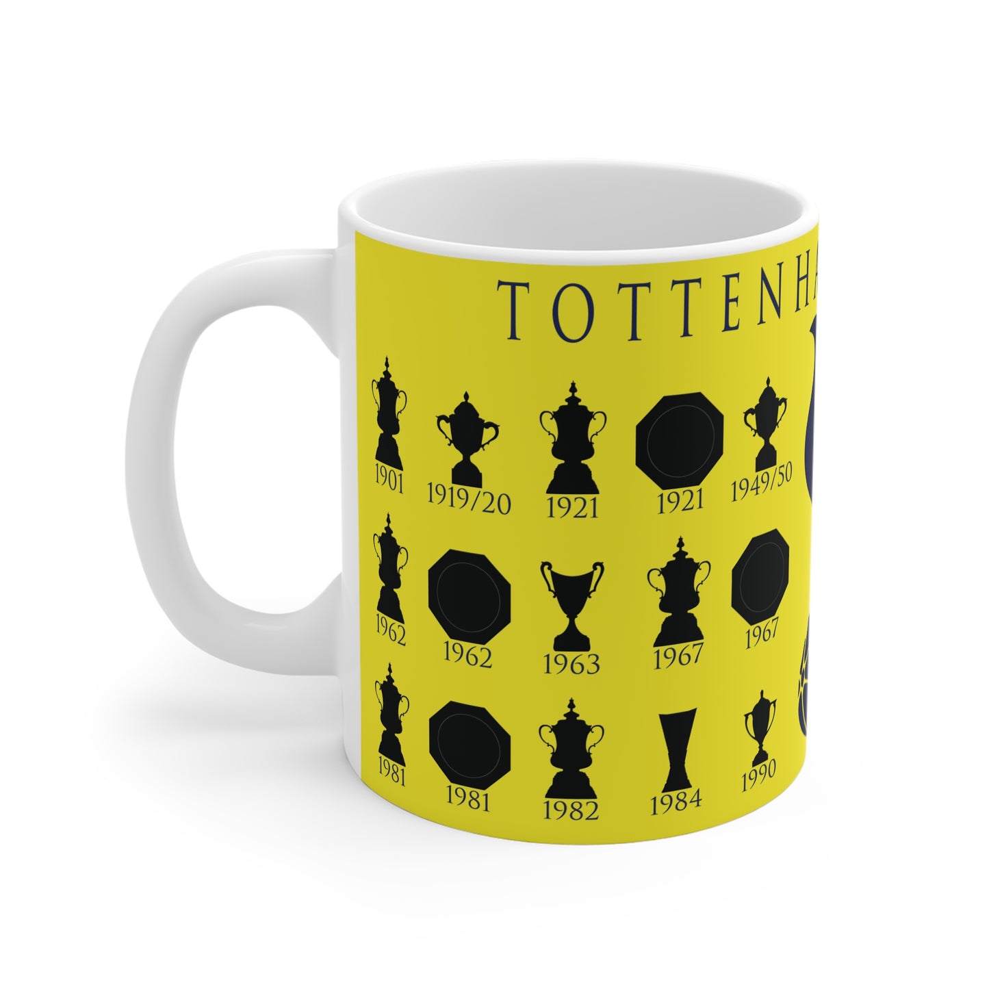 Tottenham Hotspur Trophies Collection & Cockerel Mug - Yellow