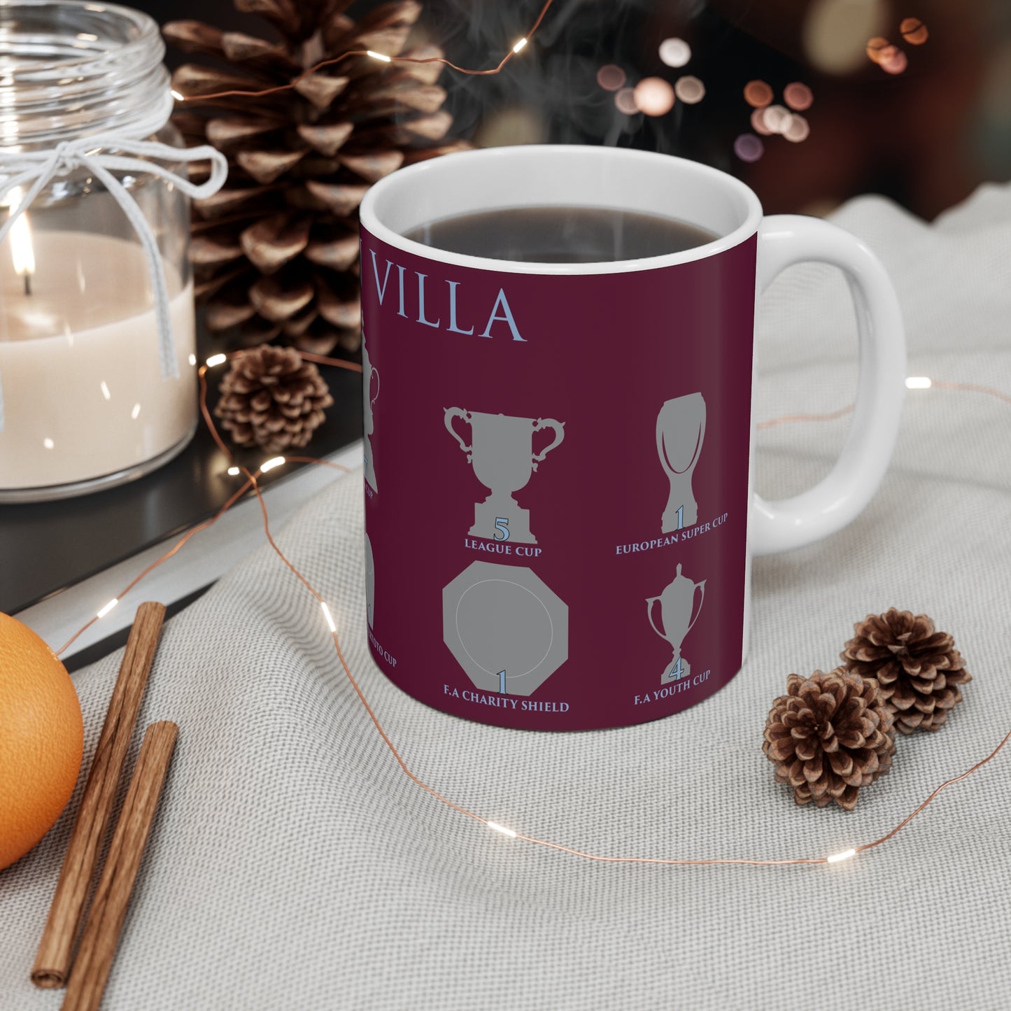 Aston Villa Trophies Mug - Claret