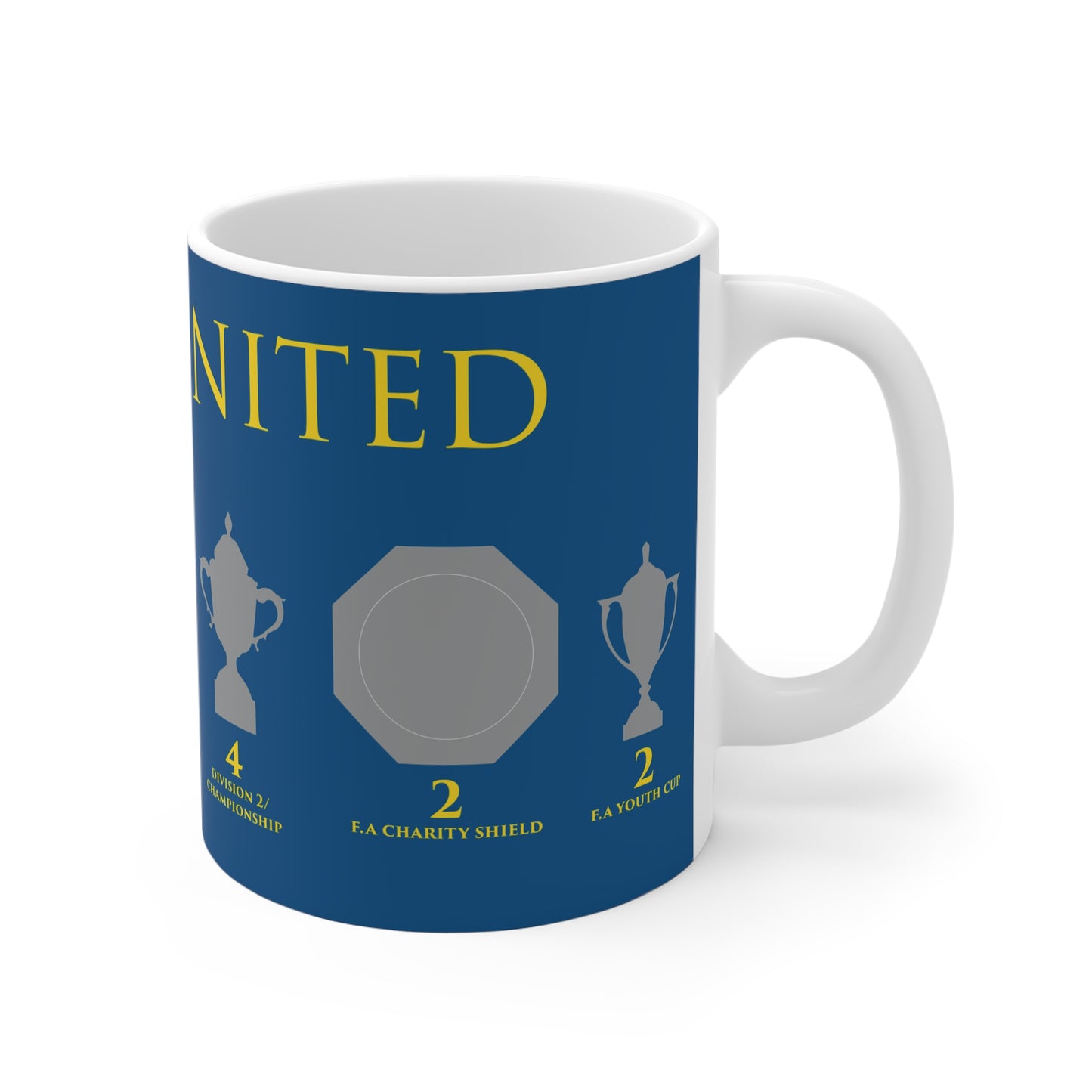 Leeds United Trophies Mug - Blue