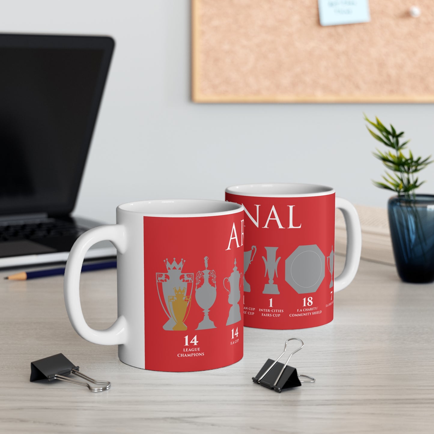 Arsenal Trophies Mug UPDATED - Red