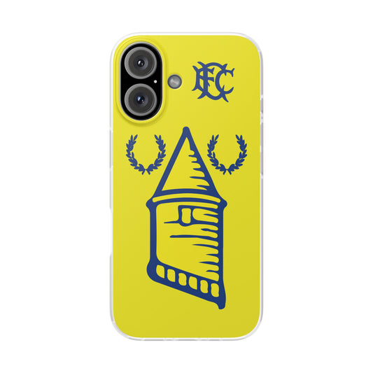 Everton Tower & Monogram Yellow iPhone Flexi Case - iPhone 16, 15, 14, Plus/Pro/Pro Max