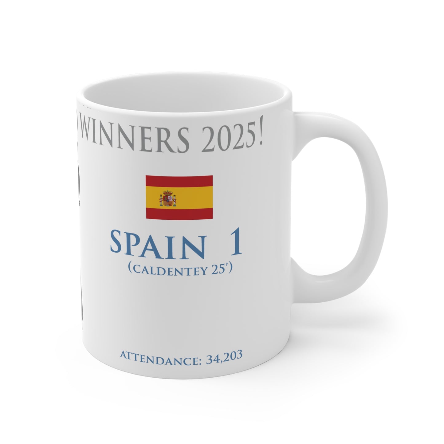 England UEFA Women's Euro Winners Mug - White