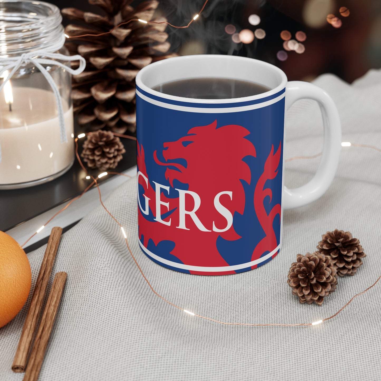 Rangers Lion Mug - Blue