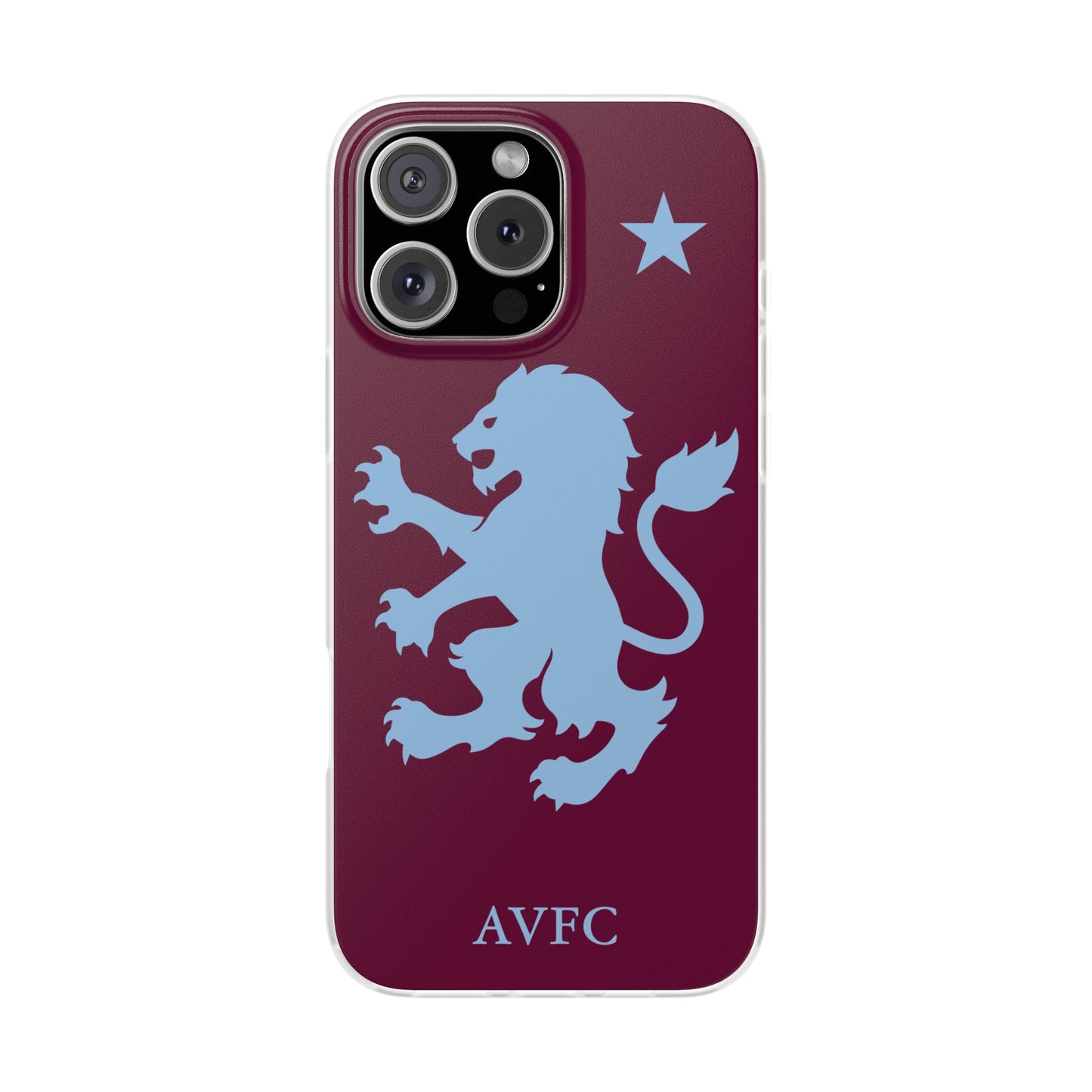 Aston Villa iPhone Flexi Case - iPhone 16, 15, 14, Plus/Pro/Pro Max - Claret