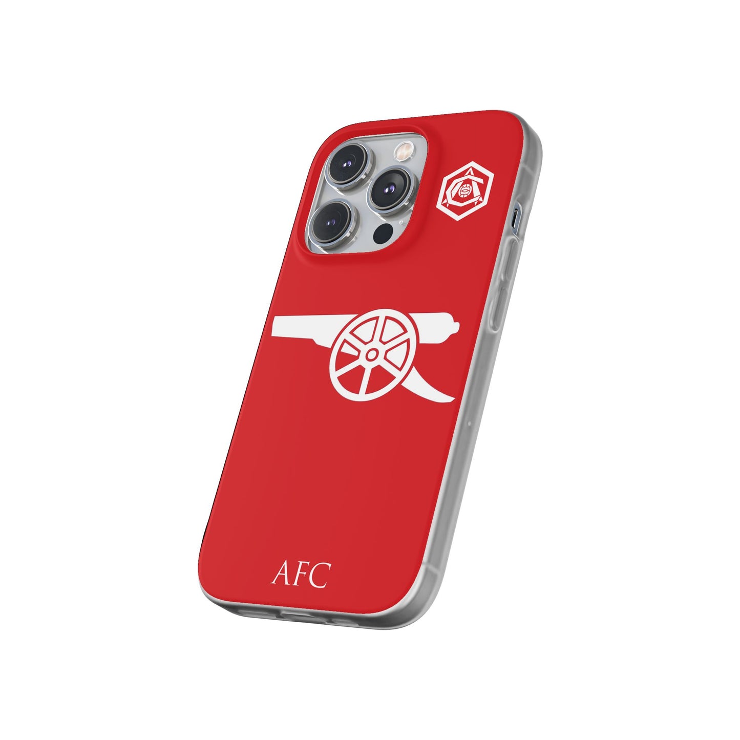 Arsenal Cannon & Monogram Red iPhone Flexi Case - iPhone 16, 15, 14, Plus/Pro/Pro Max