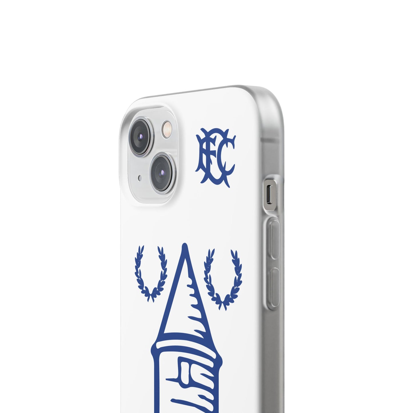 Everton Tower & Monogram White iPhone Flexi Case - iPhone 16, 15, 14 Plus/Pro/Pro Max