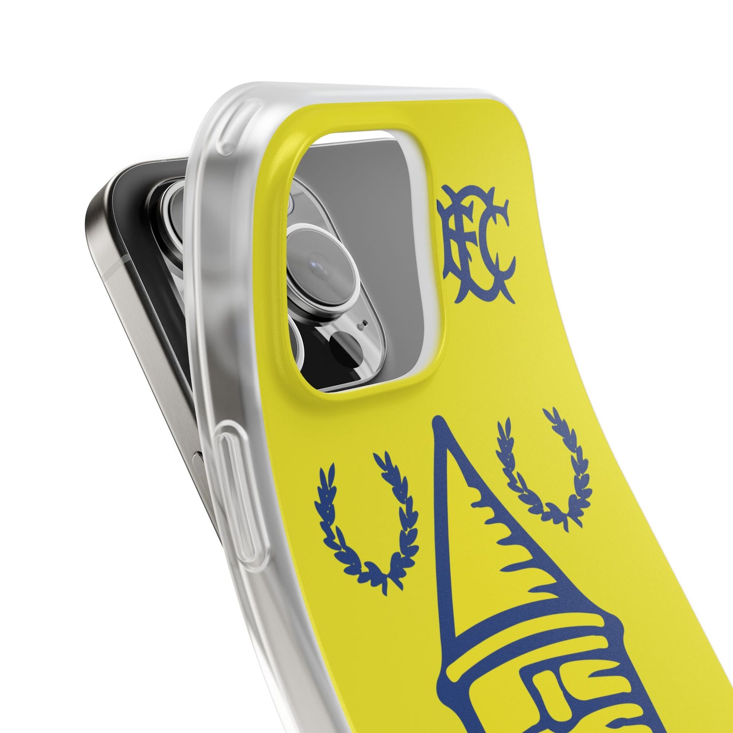 Everton Tower & Monogram Yellow iPhone Flexi Case - iPhone 16, 15, 14, Plus/Pro/Pro Max