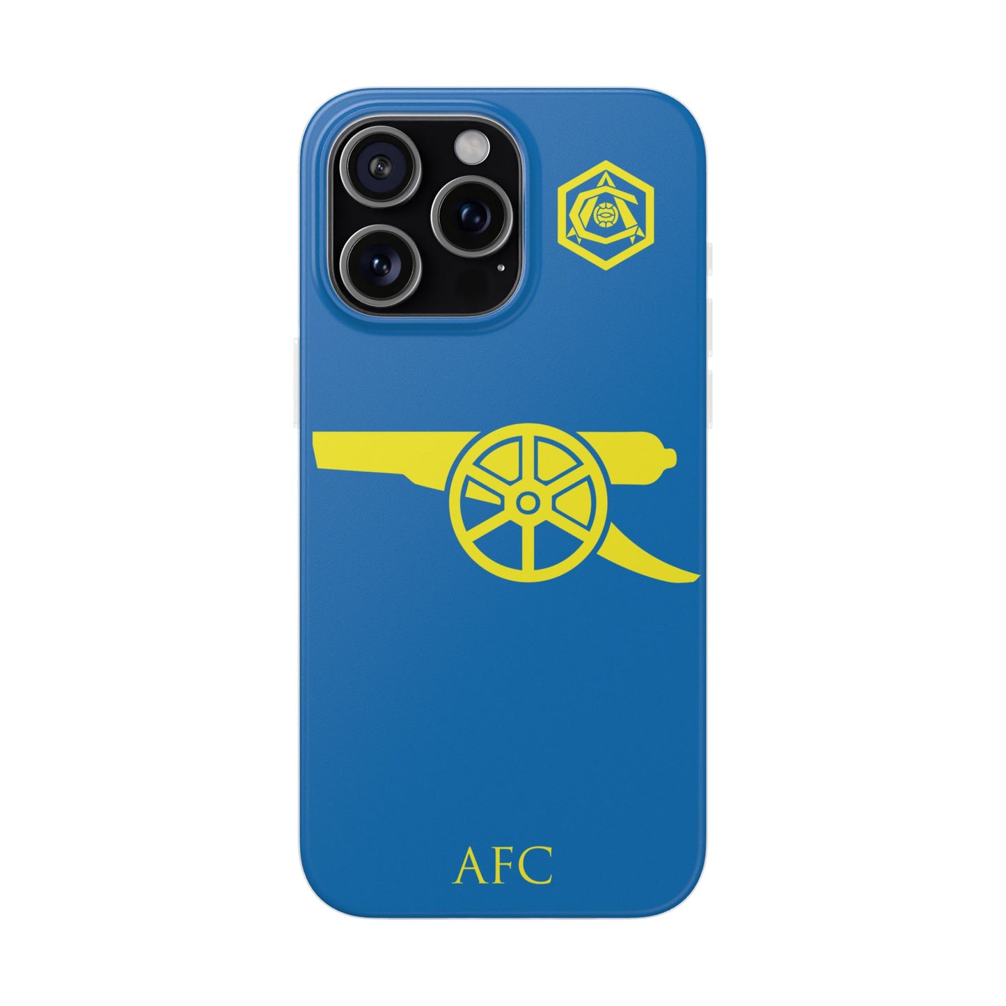 Arsenal Cannon & Monogram Blue iPhone Flexi Case - iPhone 16, 15, 14. Plus/Pro/Pro Max