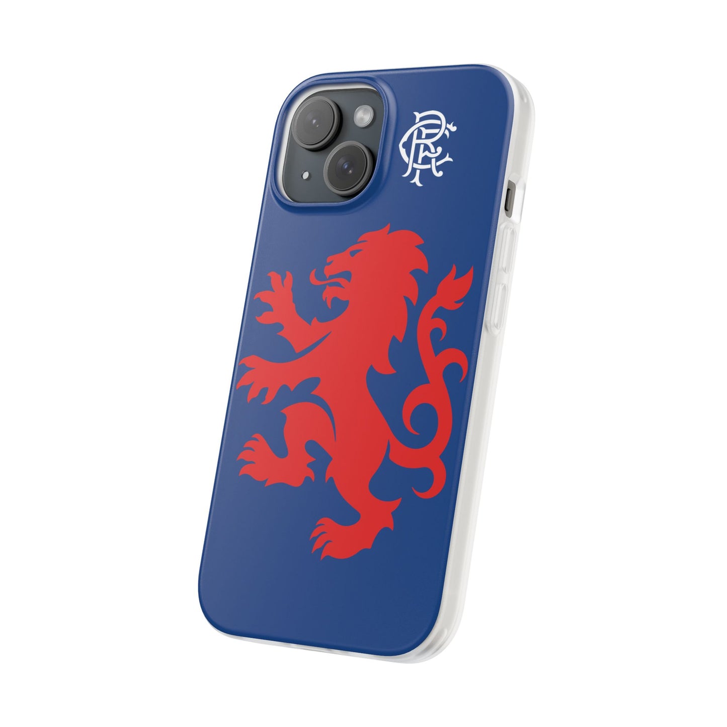 Rangers Lion & Monogram Blue iPhone Flexi Case - iPhone 16, 15, 14, Plus/Pro/Pro Max