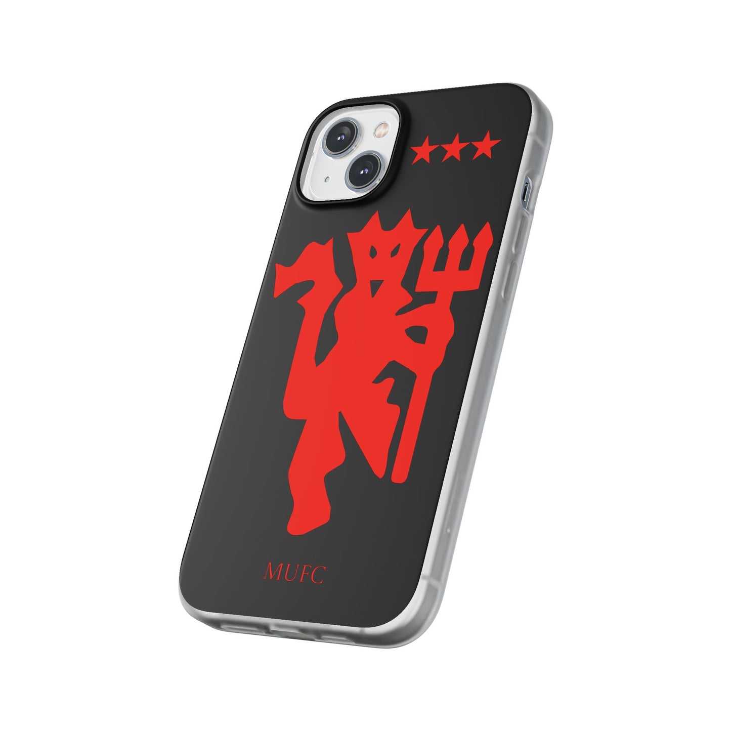 Manchester United iPhone Flexi Case - iPhone 16, 15, 14, Plus/Pro/Pro Max - Black