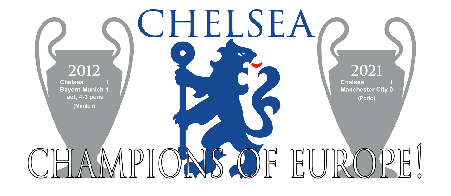 Chelsea Champions of Europe Mug - White