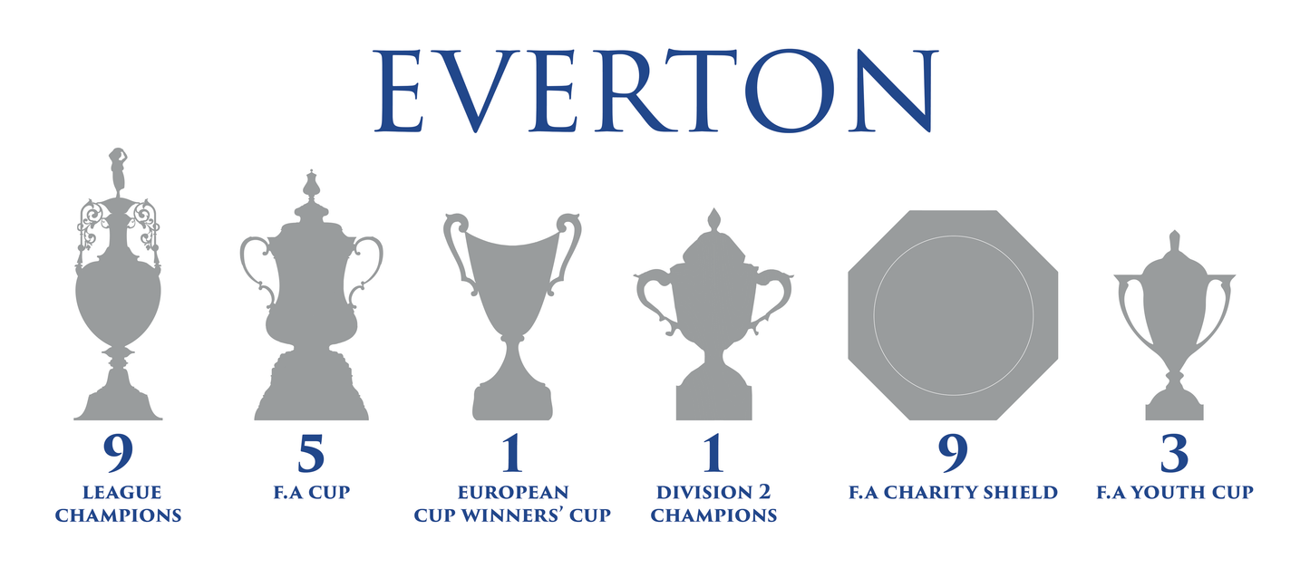 Everton Trophies Mug - White