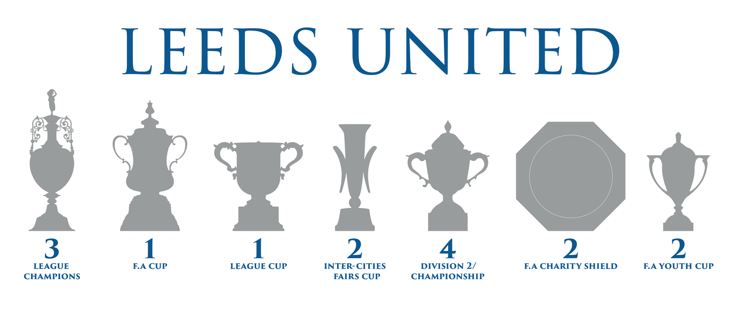 Leeds United Trophies Mug - White