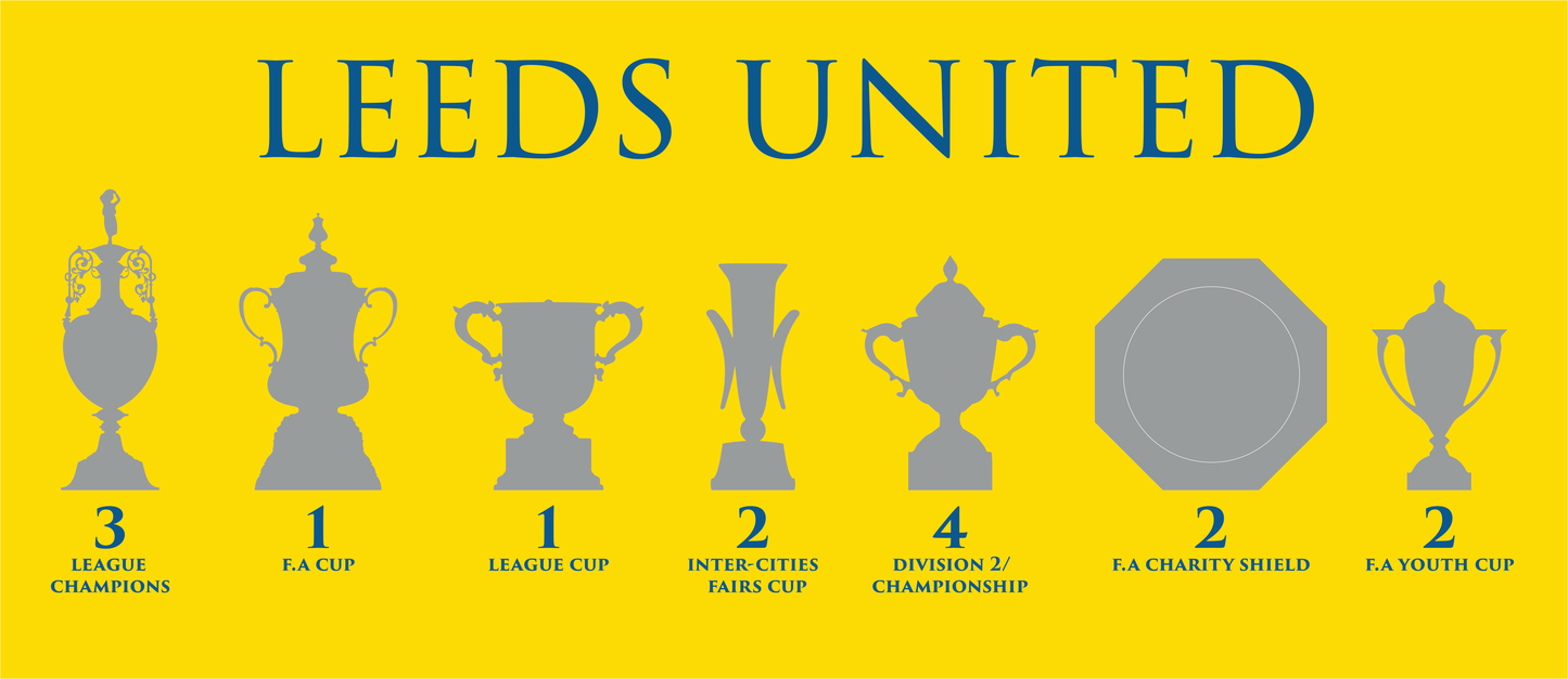 Leeds United Trophies Mug - Yellow