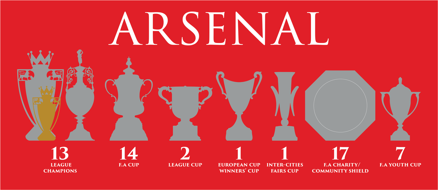 Arsenal Trophies Mug - Red