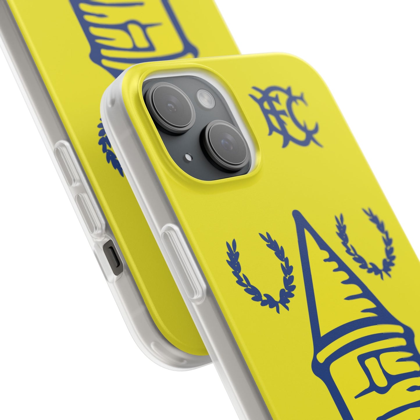 Everton Tower & Monogram Yellow iPhone Flexi Case - iPhone 16, 15, 14, Plus/Pro/Pro Max